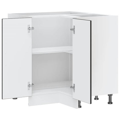 Mobile Base ad Angolo Cucina Kalmar Nero in Legno Multistrato | homemem39