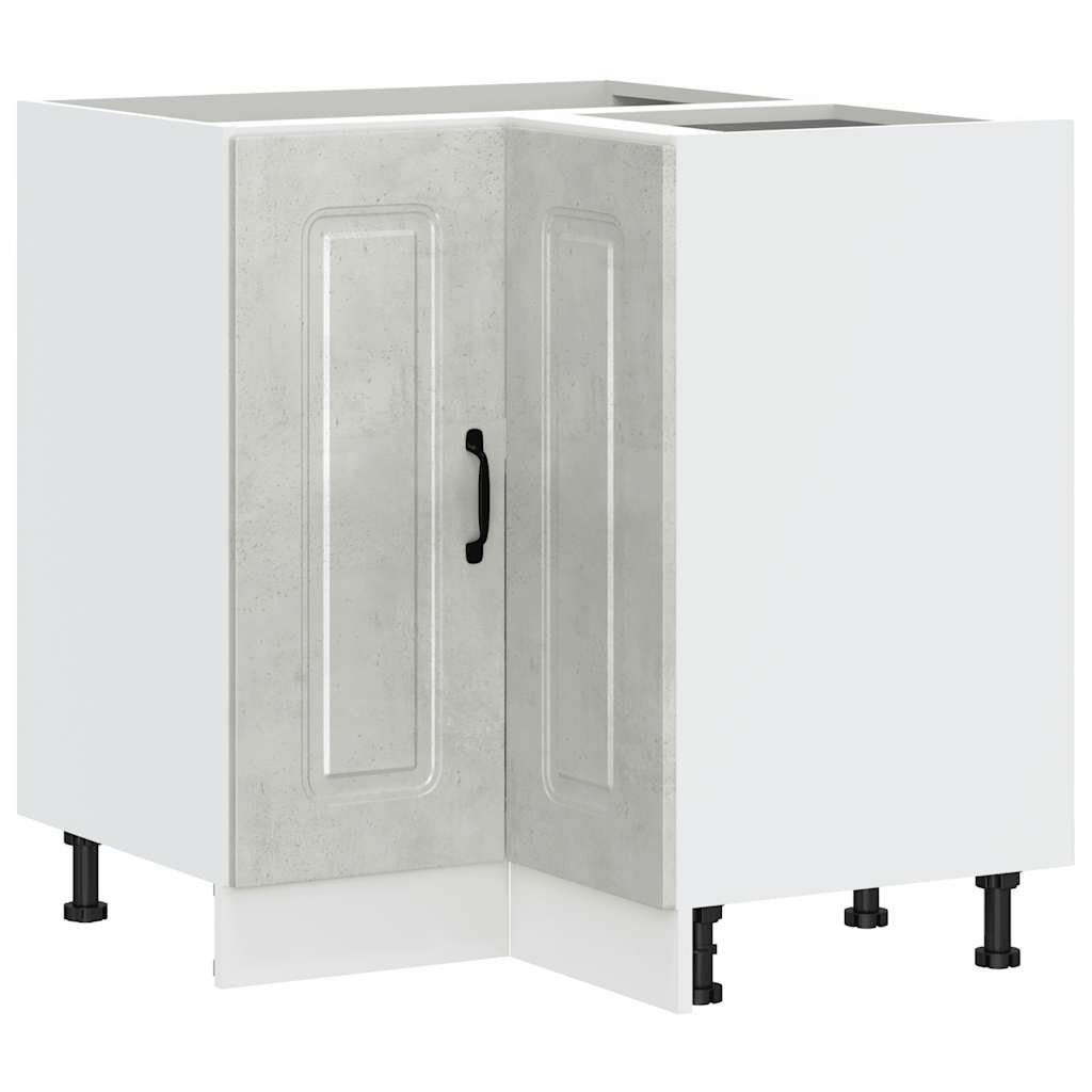 Mobile Base ad Angolo Cucina Kalmar Grigio Cemento Truciolato - homemem39