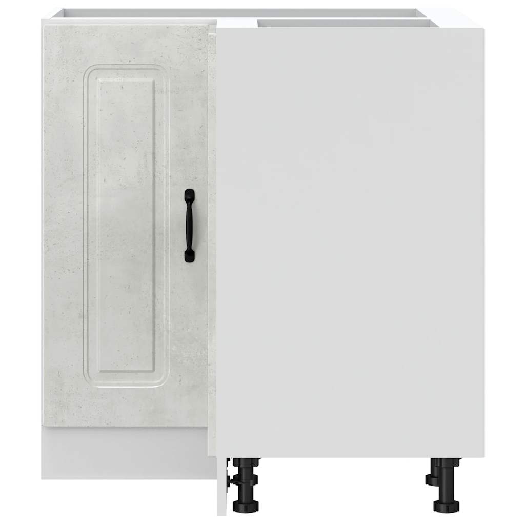 Mobile Base ad Angolo Cucina Kalmar Grigio Cemento Truciolato - homemem39