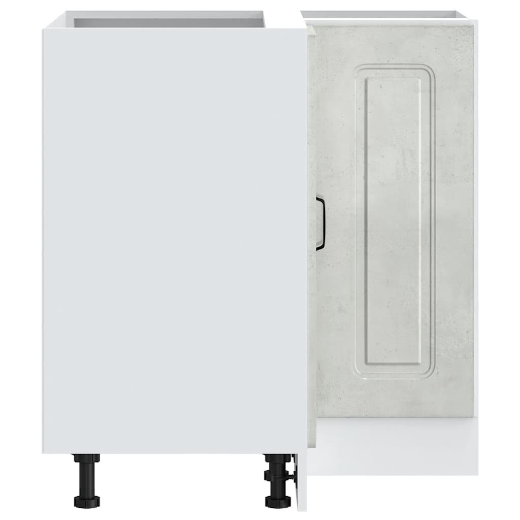 Mobile Base ad Angolo Cucina Kalmar Grigio Cemento Truciolato - homemem39