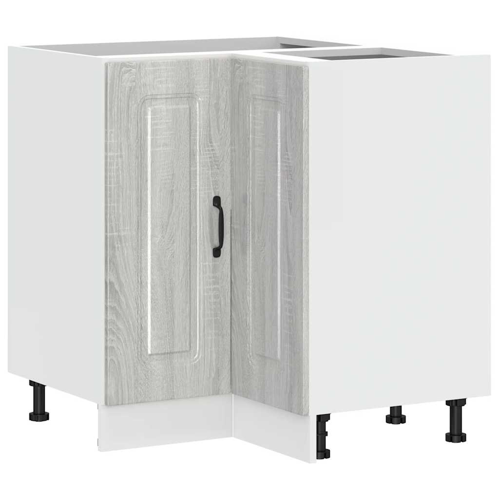 Mobile Base ad Angolo Cucina Kalmar Grigio Sonoma in Truciolato - homemem39