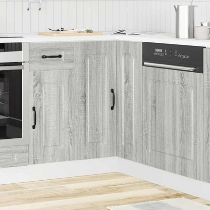 Mobile Base ad Angolo Cucina Kalmar Grigio Sonoma in Truciolato - homemem39