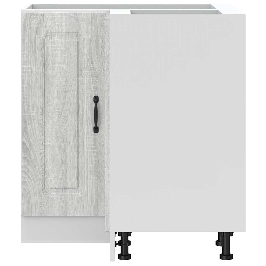 Mobile Base ad Angolo Cucina Kalmar Grigio Sonoma in Truciolato - homemem39