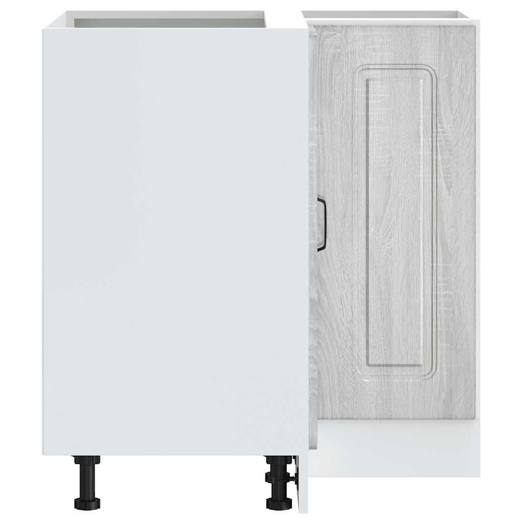 Mobile Base ad Angolo Cucina Kalmar Grigio Sonoma in Truciolato | homemem39