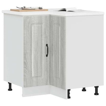Mobile Base ad Angolo Cucina Kalmar Grigio Sonoma in Truciolato - homemem39