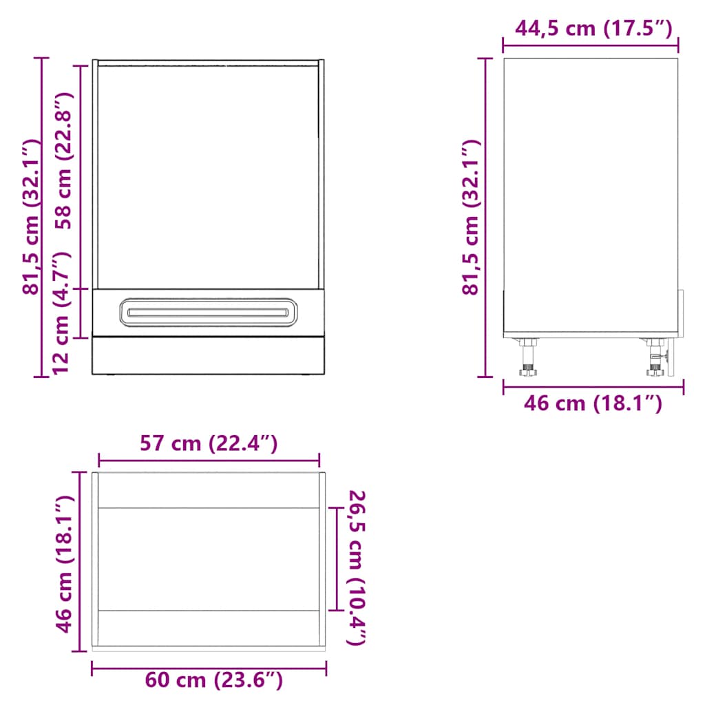 Armadio per Forno Kalmar Bianco in Legno Multistrato | homemem39