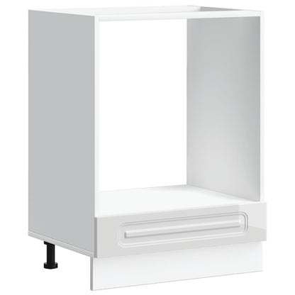 Armadio per Forno Kalmar Bianco Lucido in Legno Multistrato | homemem39