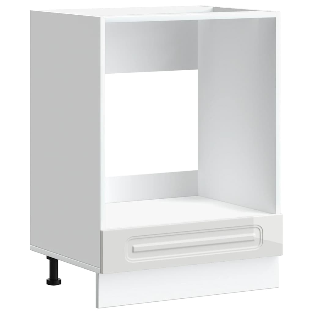 Armadio per Forno Kalmar Bianco Lucido in Legno Multistrato