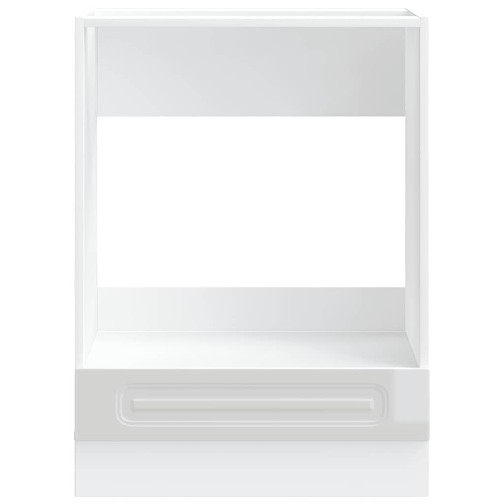Armadio per Forno Kalmar Bianco Lucido in Legno Multistrato