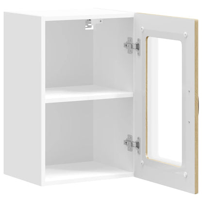 Pensile da Cucina con Porta in Vetro Kalmar Rovere Sonoma | homemem39