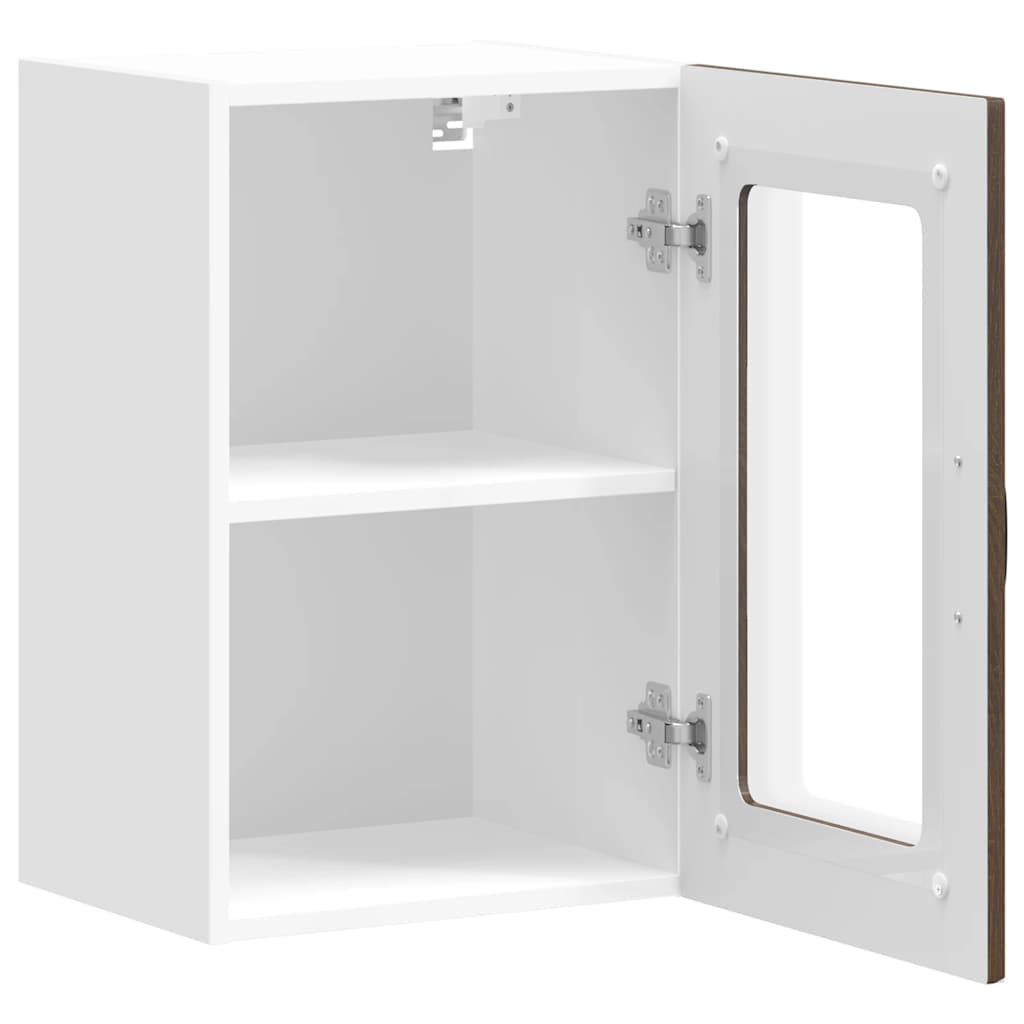 Pensile da Cucina con Porta in Vetro Kalmar Rovere Marrone - homemem39
