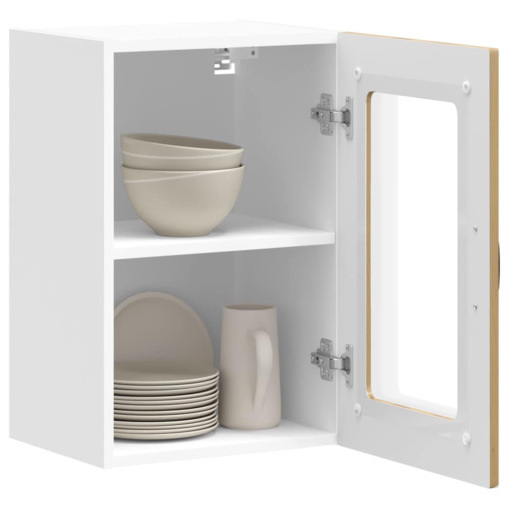 Pensile da Cucina con Porta in Vetro Kalmar Rovere Artigianale - homemem39