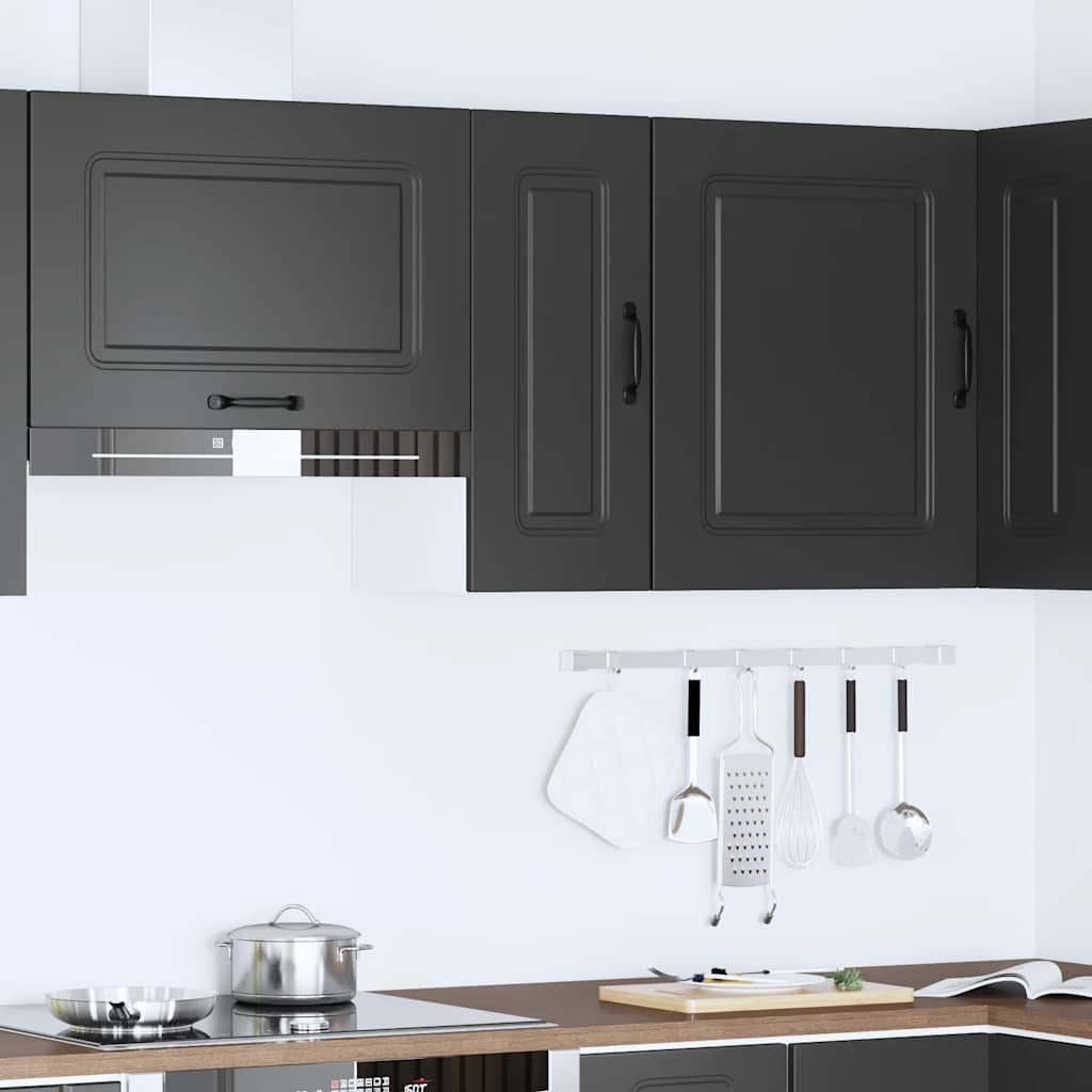 Pensile da Cucina Kalmar Nero in Legno Multistrato - homemem39