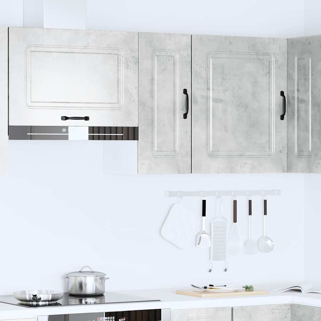 Pensile da Cucina Kalmar Grigio Cemento in Legno Multistrato - homemem39