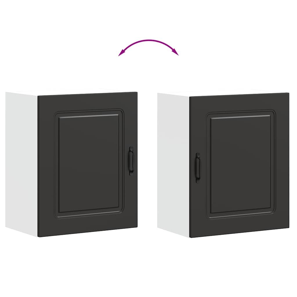Pensili da cucina 2 pz Kalmar in Legno Multistrato Nero | homemem39