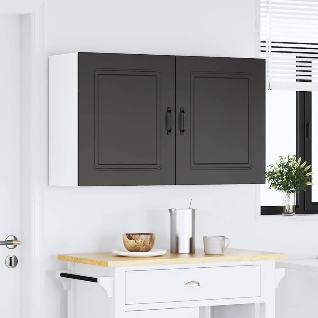 Pensili da cucina 2 pz Kalmar in Legno Multistrato Nero | homemem39