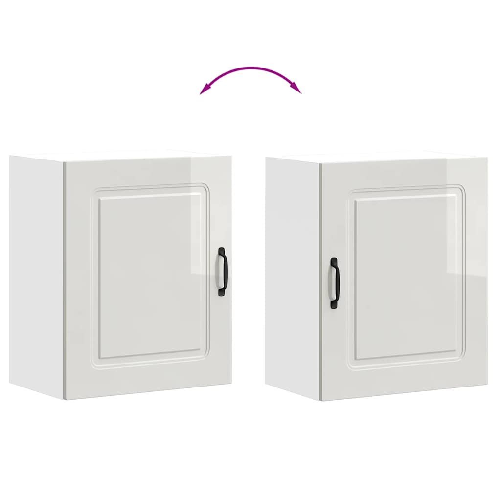 Pensile da cucina Kalmar in Legno Multistrato Bianco Lucido | homemem39