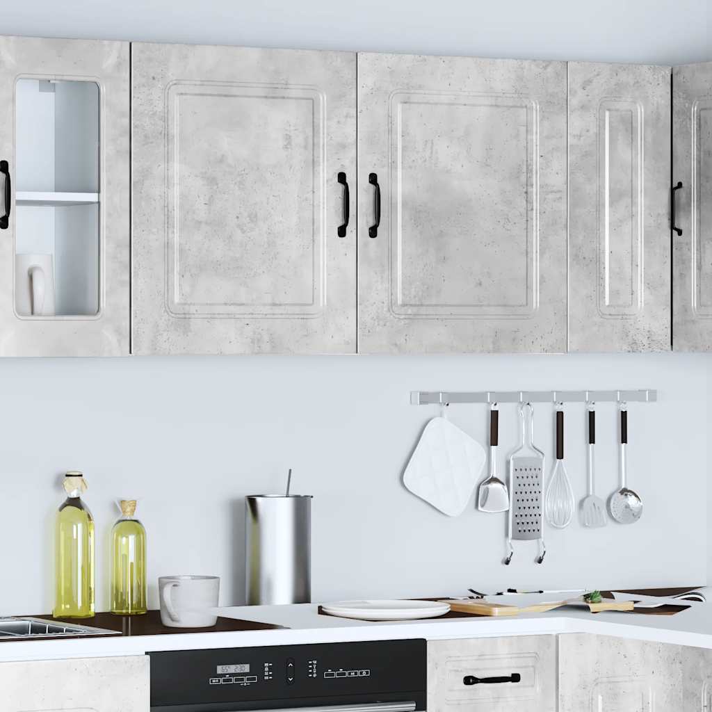 Pensili da cucina 2 pz Kalmar in Legno Multistrato Grigio cemento | homemem39