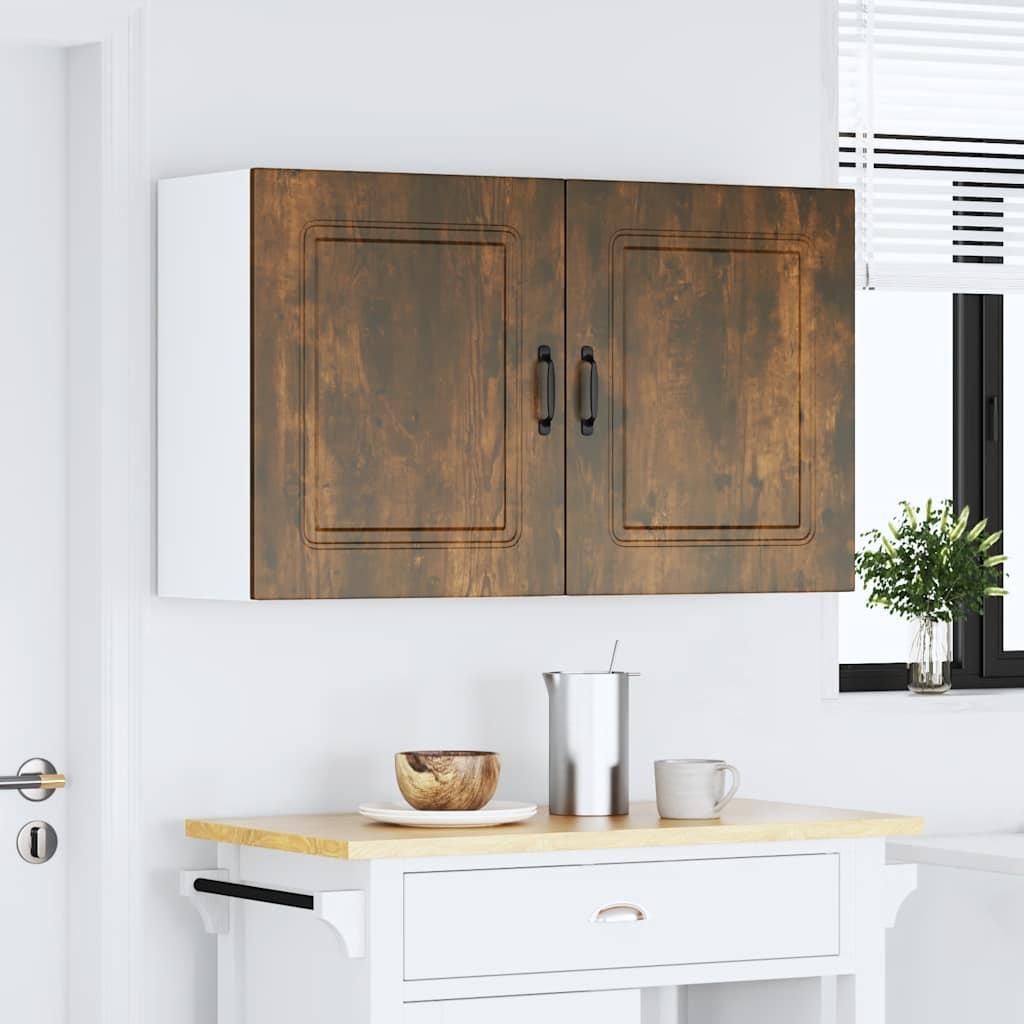 Pensili da cucina 2 pz Kalmar in Legno Multistrato Rovere Fumo | homemem39