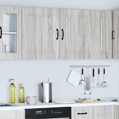 Pensili da cucina 2 pz Kalmar Grigio in Legno Multistrato Sonoma | homemem39
