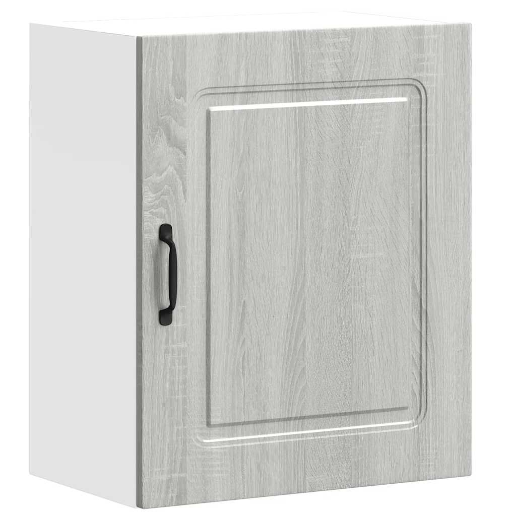 Pensili da cucina 2 pz Kalmar Grigio in Legno Multistrato Sonoma | homemem39