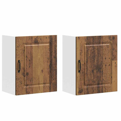 Pensili da cucina 2 pz Kalmar in Legno Multistrato Legno Antico | homemem39