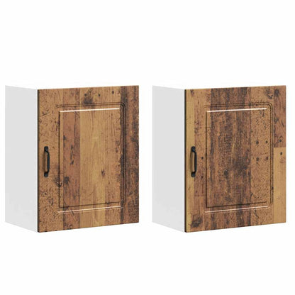 Pensili da cucina 2 pz Kalmar in Legno Multistrato Legno Antico