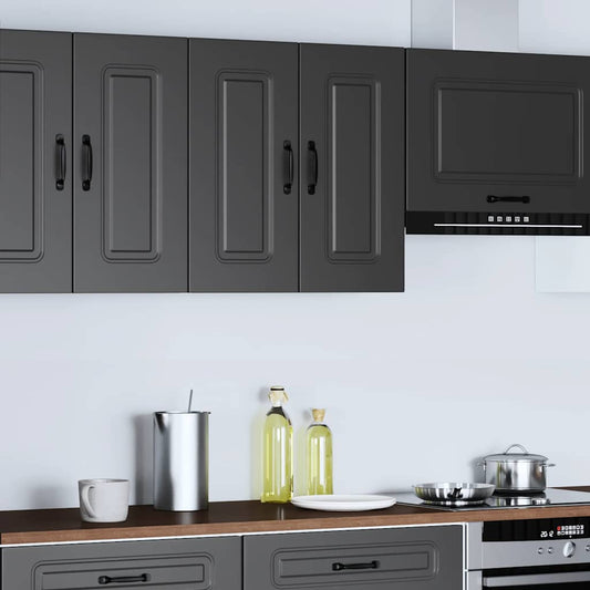 Pensile da Cucina Kalmar Nero in Legno Multistrato