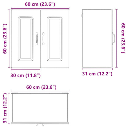 Pensile da Cucina Kalmar Grigio Cemento in Legno Multistrato | homemem39