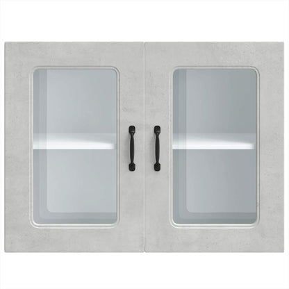 Pensile da Cucina con Porta in Vetro Kalmar Grigio Cemento - homemem39