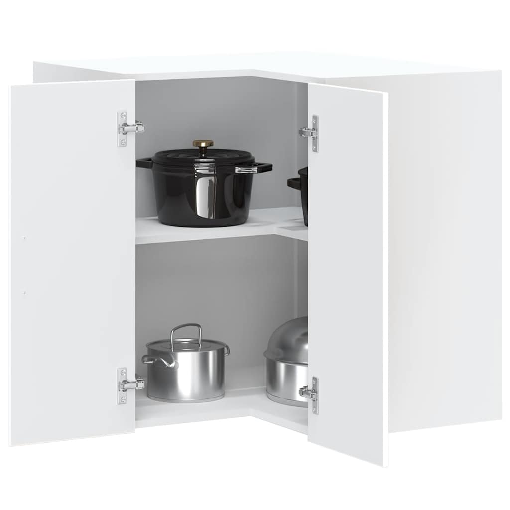 Pensile da Cucina ad Angolo Kalmar Bianco in Legno Multistrato - homemem39