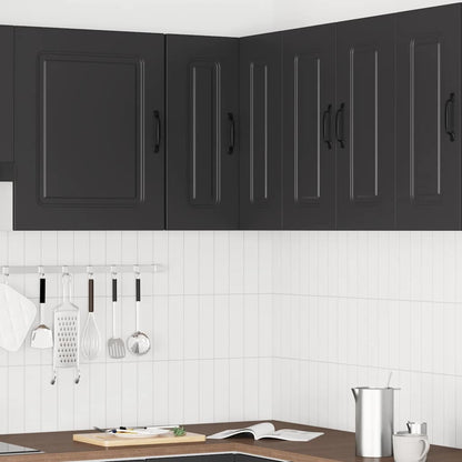 Pensile da Cucina ad Angolo Kalmar Nero in Legno Multistrato | homemem39