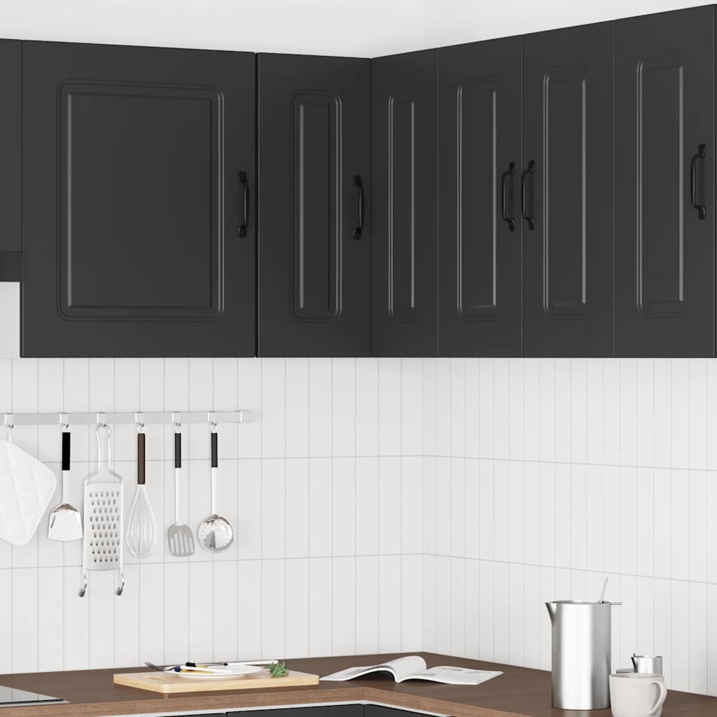 Pensile da Cucina ad Angolo Kalmar Nero in Legno Multistrato - homemem39
