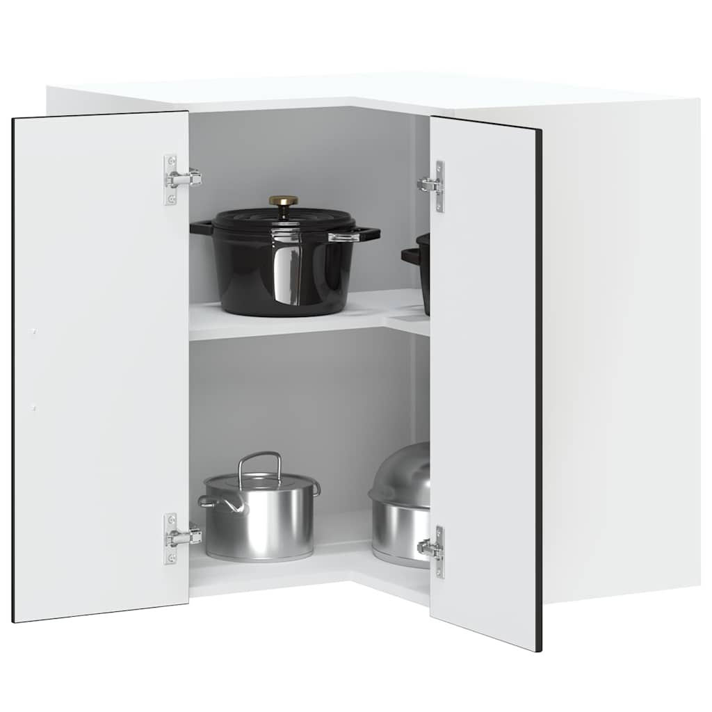 Pensile da Cucina ad Angolo Kalmar Nero in Legno Multistrato - homemem39
