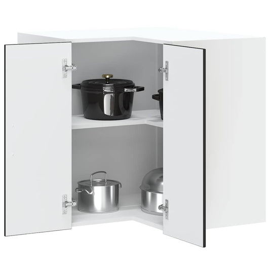 Pensile da Cucina ad Angolo Kalmar Nero in Legno Multistrato - homemem39