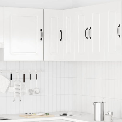 Pensile da Cucina ad Angolo Kalmar Bianco Lucido in Truciolato | homemem39