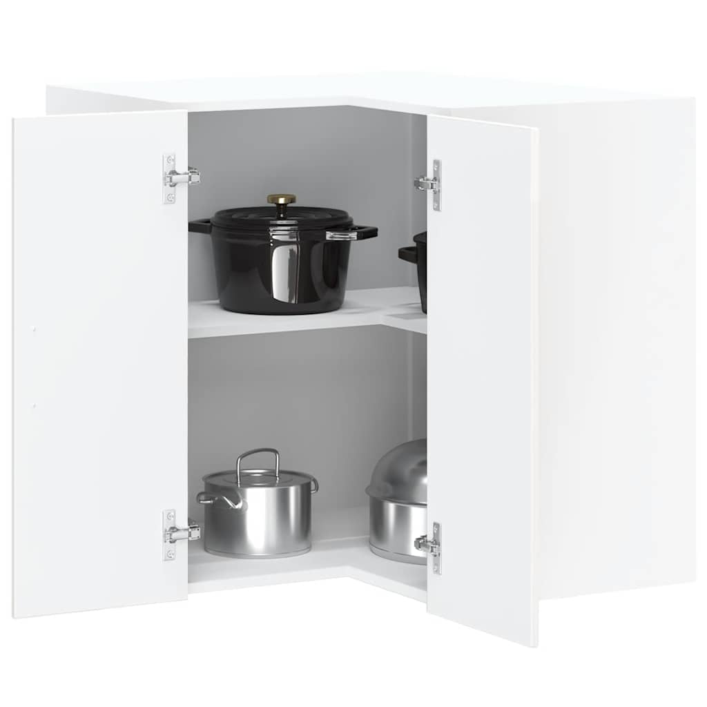 Pensile da Cucina ad Angolo Kalmar Bianco Lucido in Truciolato - homemem39