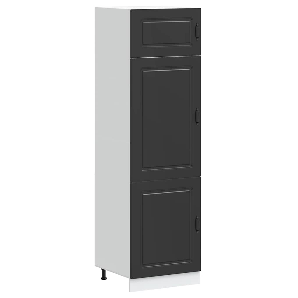 Armadio da Cucina Kalmar Nero in Legno Multistrato - homemem39