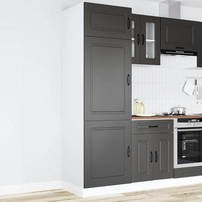 Armadio da Cucina Kalmar Nero in Legno Multistrato - homemem39