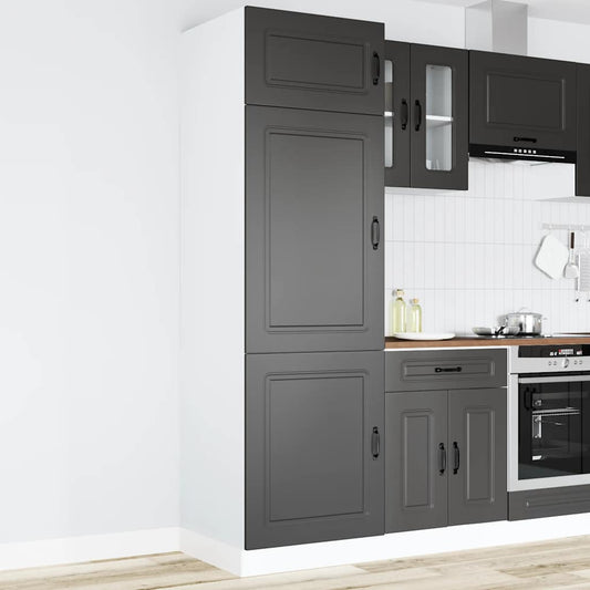 Armadio da Cucina Kalmar Nero in Legno Multistrato - homemem39
