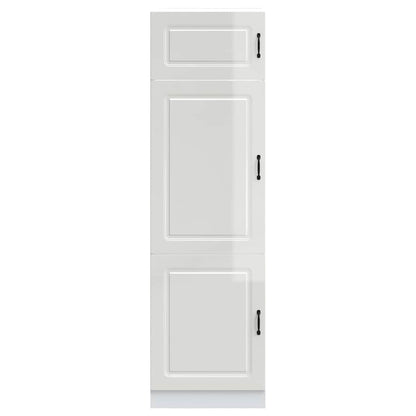 Armadio da Cucina Kalmar Bianco Lucido in Legno Multistrato - homemem39
