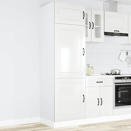Armadio da Cucina Kalmar Bianco Lucido in Legno Multistrato - homemem39
