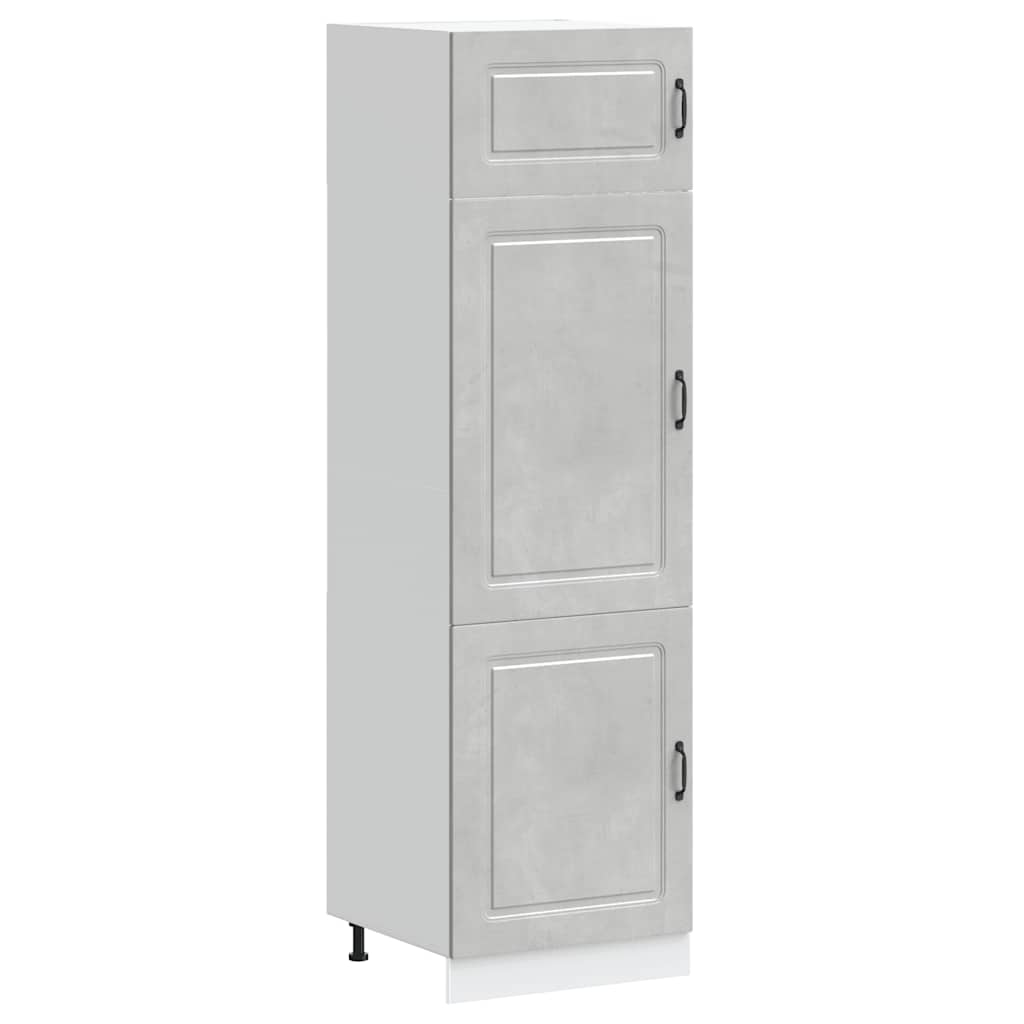 Armadio da Cucina Kalmar Grigio Cemento in Legno Multistrato - homemem39