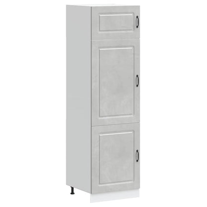 Armadio da Cucina Kalmar Grigio Cemento in Legno Multistrato - homemem39