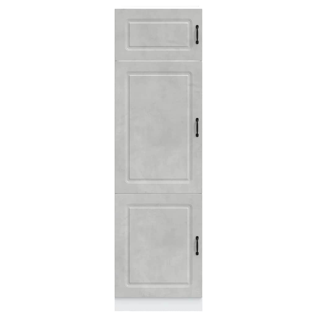 Armadio da Cucina Kalmar Grigio Cemento in Legno Multistrato - homemem39