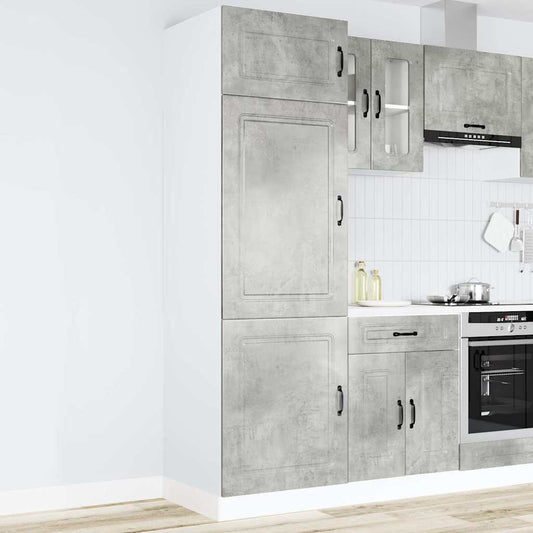Armadio da Cucina Kalmar Grigio Cemento in Legno Multistrato - homemem39