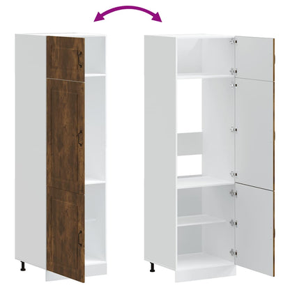 Armadio da Cucina Kalmar Rovere Fumo in Legno Multistrato - homemem39