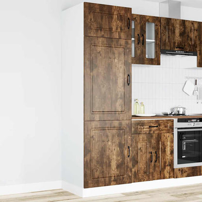 Armadio da Cucina Kalmar Rovere Fumo in Legno Multistrato | homemem39