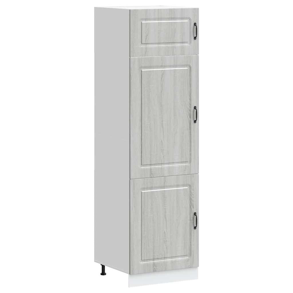 Armadio da Cucina Kalmar Grigio Sonoma in Legno Multistrato - homemem39