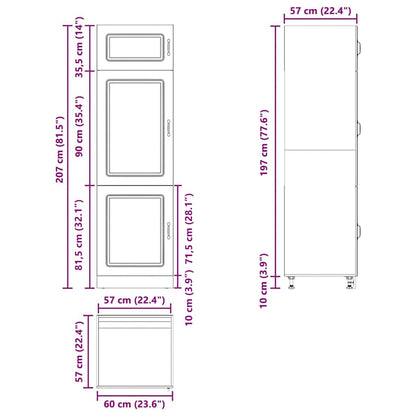 Armadio da Cucina Kalmar Rovere Marrone in Legno Multistrato - homemem39